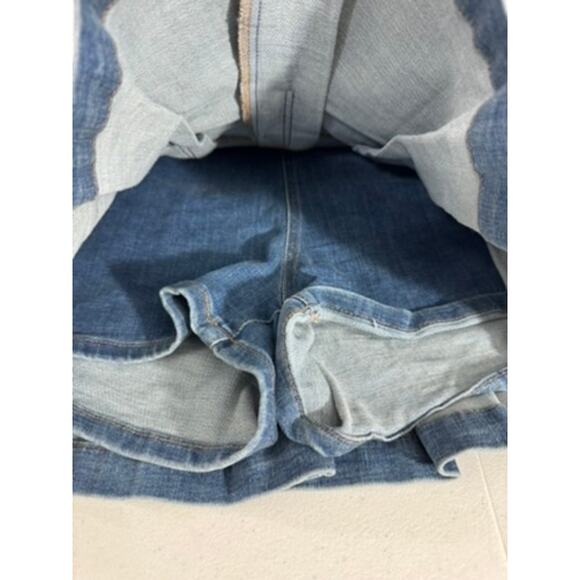 "WILD FABLE" Blue Jean Skort SZ 12 Pleated Side Zipper Preppy Grunge School Girl - Picture 2 of 8